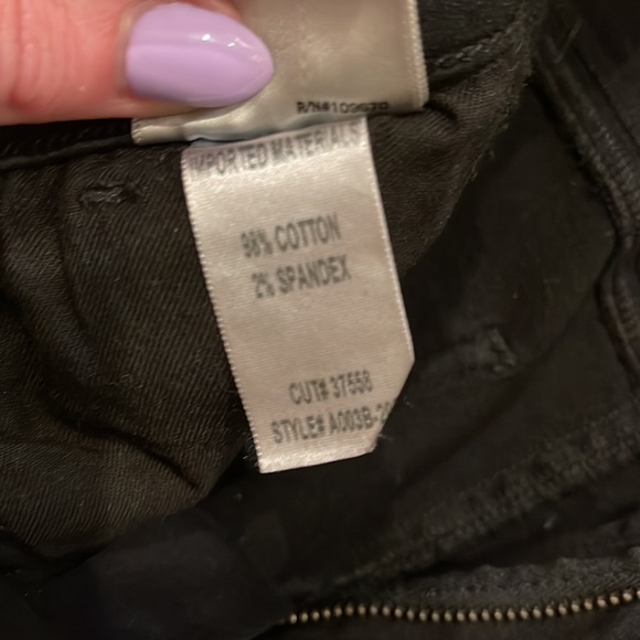 Agolde Black heavily distressed Sophie Skinny jeans sz 28 - Picture 8 of 10